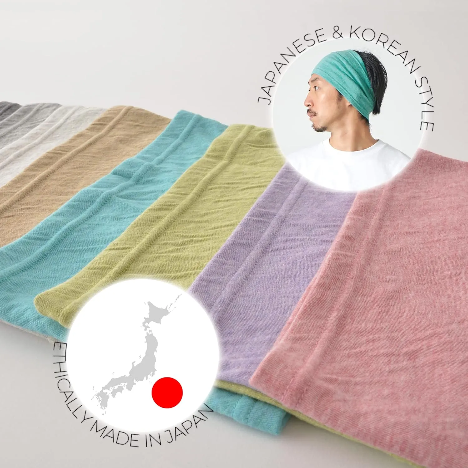 100% Organic Cotton Neck Gaiter - All Season Mens Womens Wide 2 in 1 Headband Loop Infinity Scarf