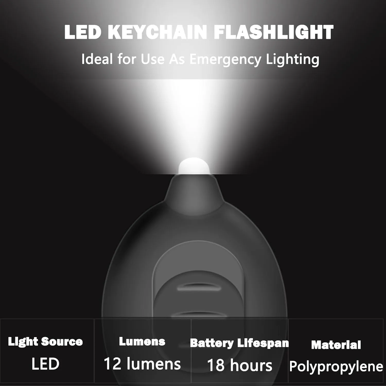 100PCS Mini LED Keychain Flashlight – Ultra Bright White Light, Micro Pocket Torch for Emergency, Camping, Everyday Carry – Batteries Included