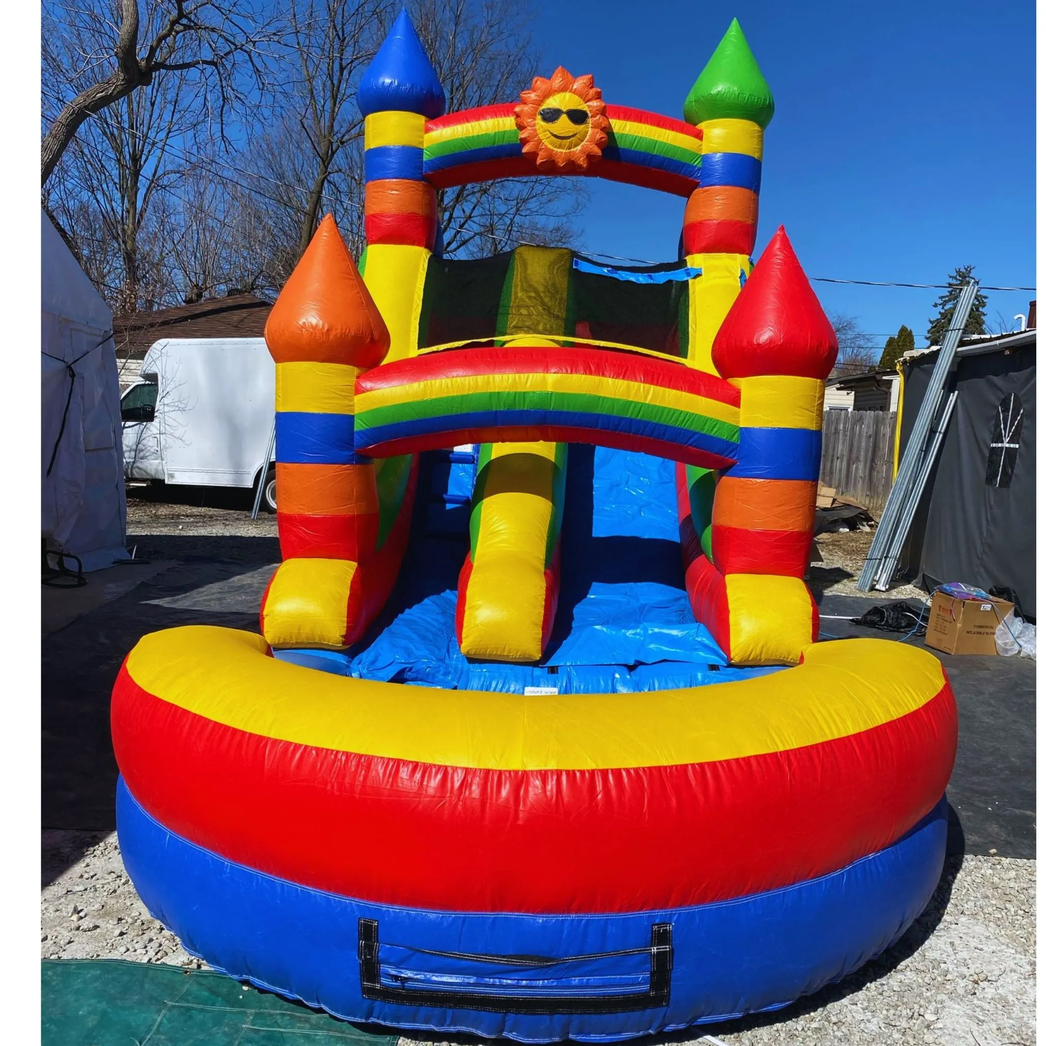 12' Lightweight Rainbow Sun Waterslide