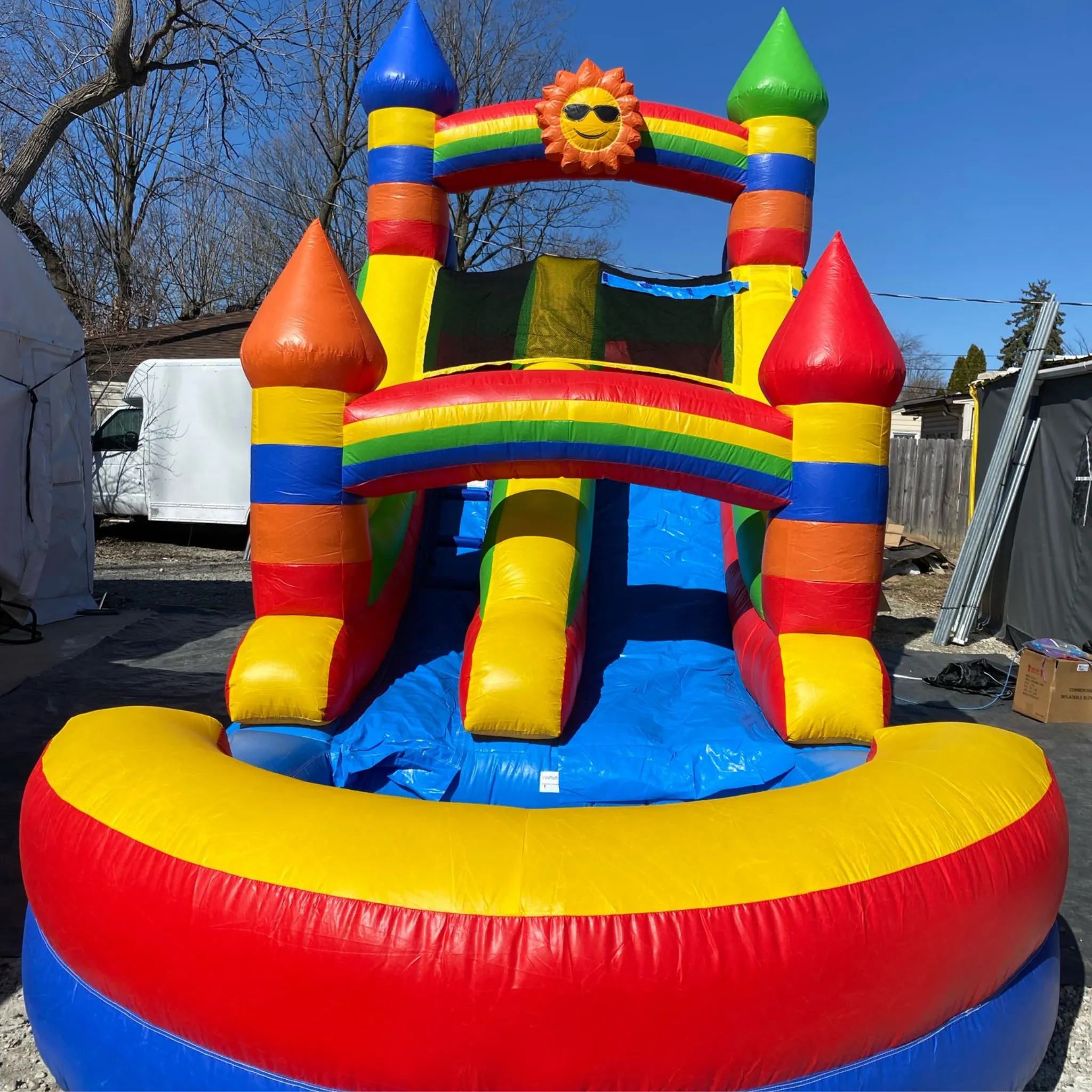12' Lightweight Rainbow Sun Waterslide