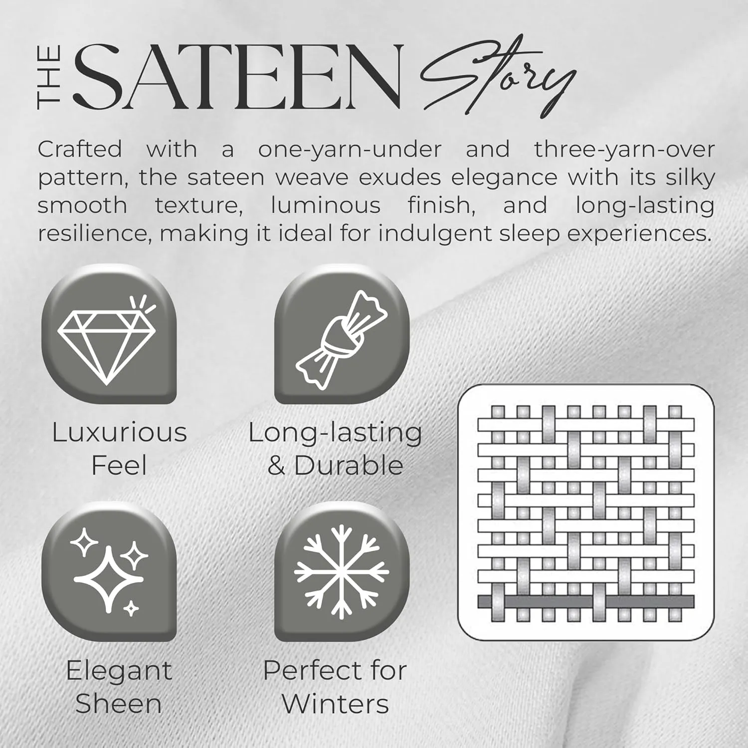 1200 Thread Count Cotton Rich Full Bluish Gray Sheets Set, Ultra Soft & Silky Luxury Sateen Bed Sheet, Moisture Wicking & Wrinkle Resistant (1 Flat Sheet, 1 Fitted Sheet & 2 Pillowcases)