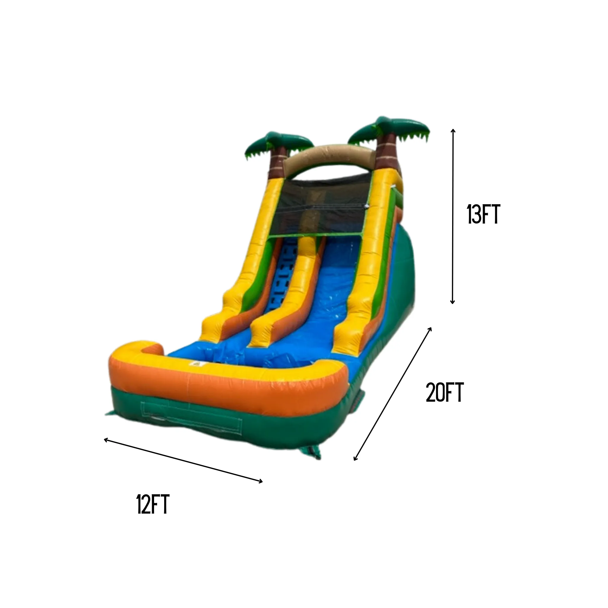 13' Lightweight Palm Tree Water Slide