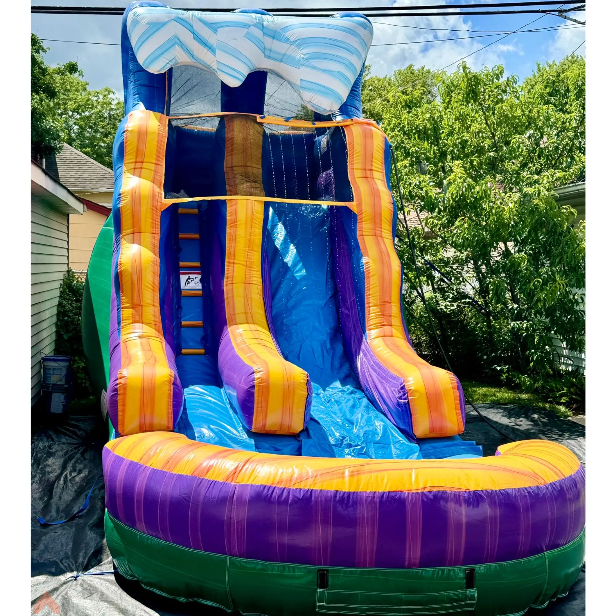 15' Lightweight Caribbean Wave Waterslide