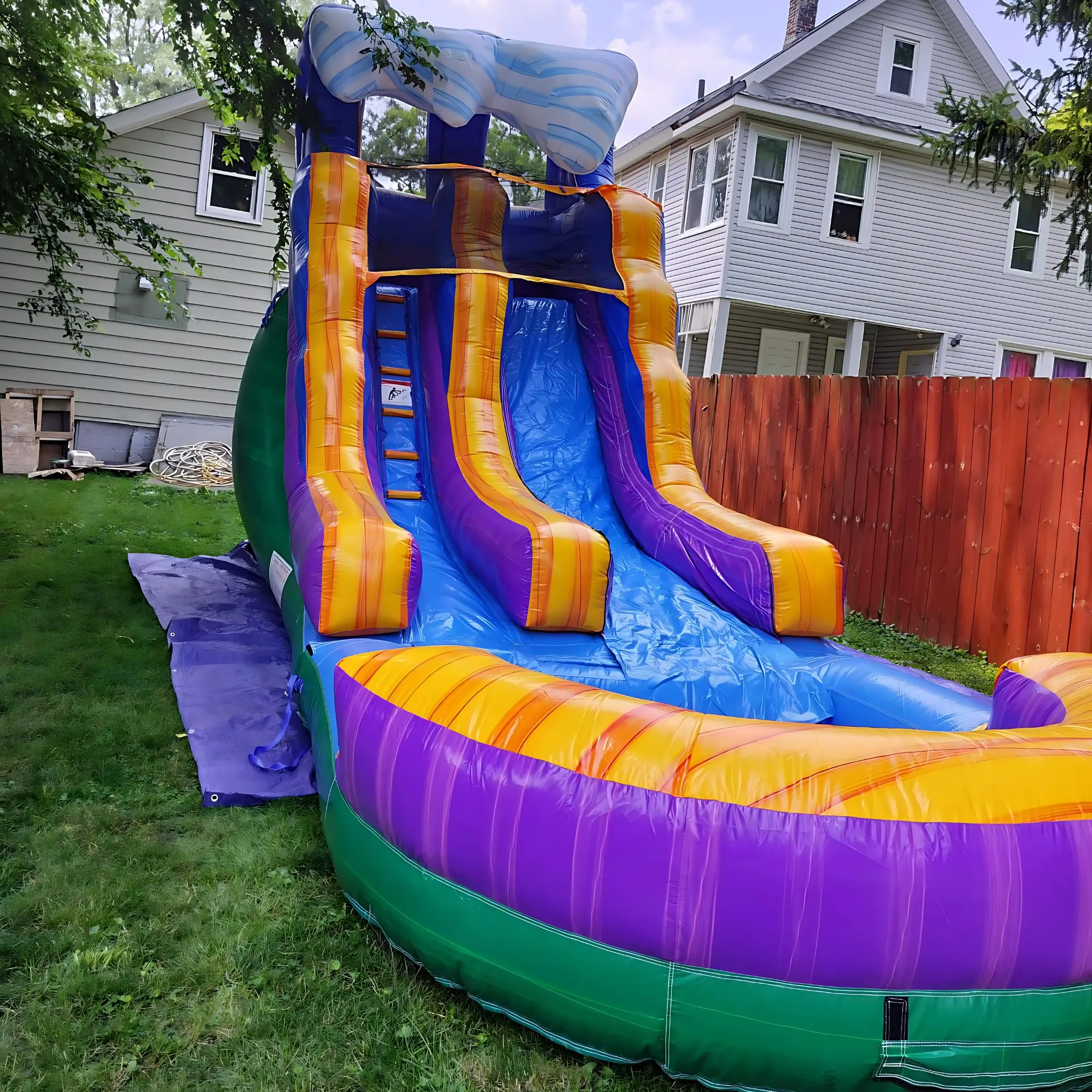15' Lightweight Caribbean Wave Waterslide