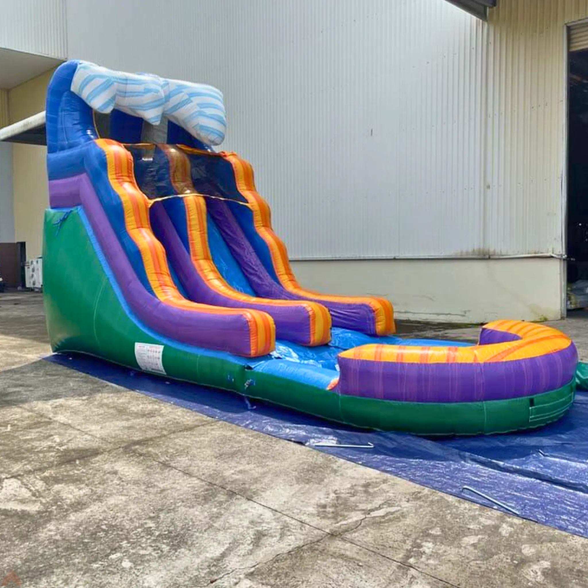 15' Lightweight Caribbean Wave Waterslide