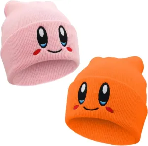 2 Packs Kid-by Beanie Adult Size Anime Hat Accessory Kawaii, Medium-Large