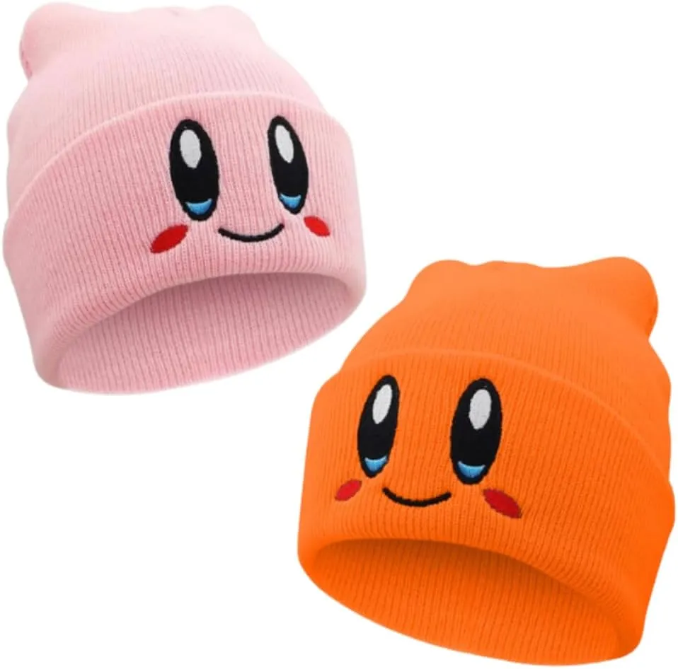 2 Packs Kid-by Beanie Adult Size Anime Hat Accessory Kawaii, Medium-Large