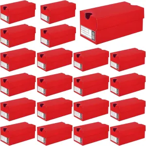 24 Pack Mini Sneaker Boxes for Party Favors 4.7 x 2.5 x 2 Inch Mini Shoe Gifts Boxes for Candies Cookies Snacks Sports Small Gift Case with Label for Wedding , Holiday, Birthday Party Favor (Red)