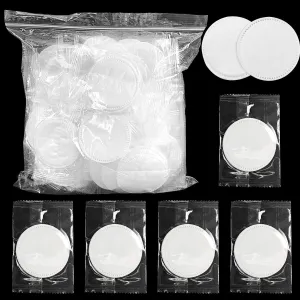 (2Pcs Pad/Set) Kheoxusa Individually Wrapped Cotton,Individually Wrapped Cotton Pads,Individually Wrapped Cotton Rounds,Cotton Pads for Face Individual Wrap Hotel Personal Care Kit (2.3", 500, Count)