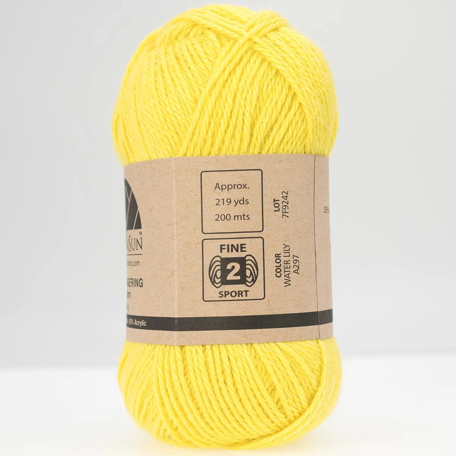 (3 Small Gorgeous Skeins) Alpaca Yarn Blend Umayo [657 Yards Total], #2 Fingering (Daffodil Yellow)