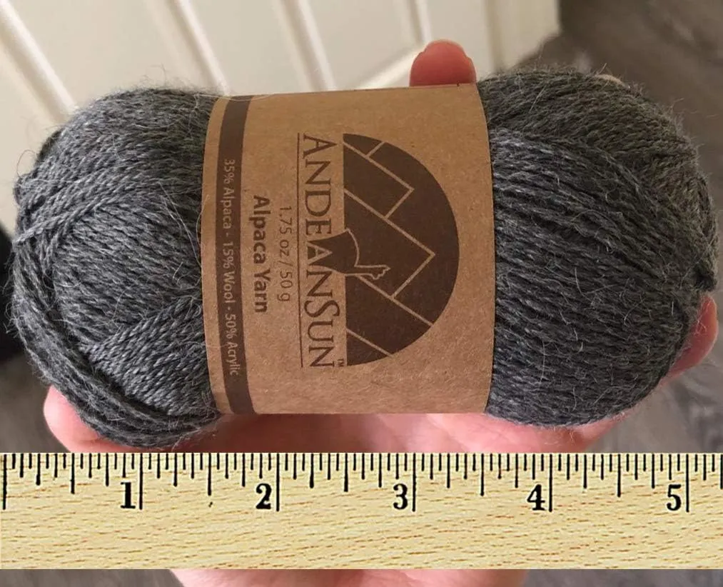 (3 Small Gorgeous Skeins) Alpaca Yarn Blend Umayo [657 Yards Total], #2 Fingering (Daffodil Yellow)