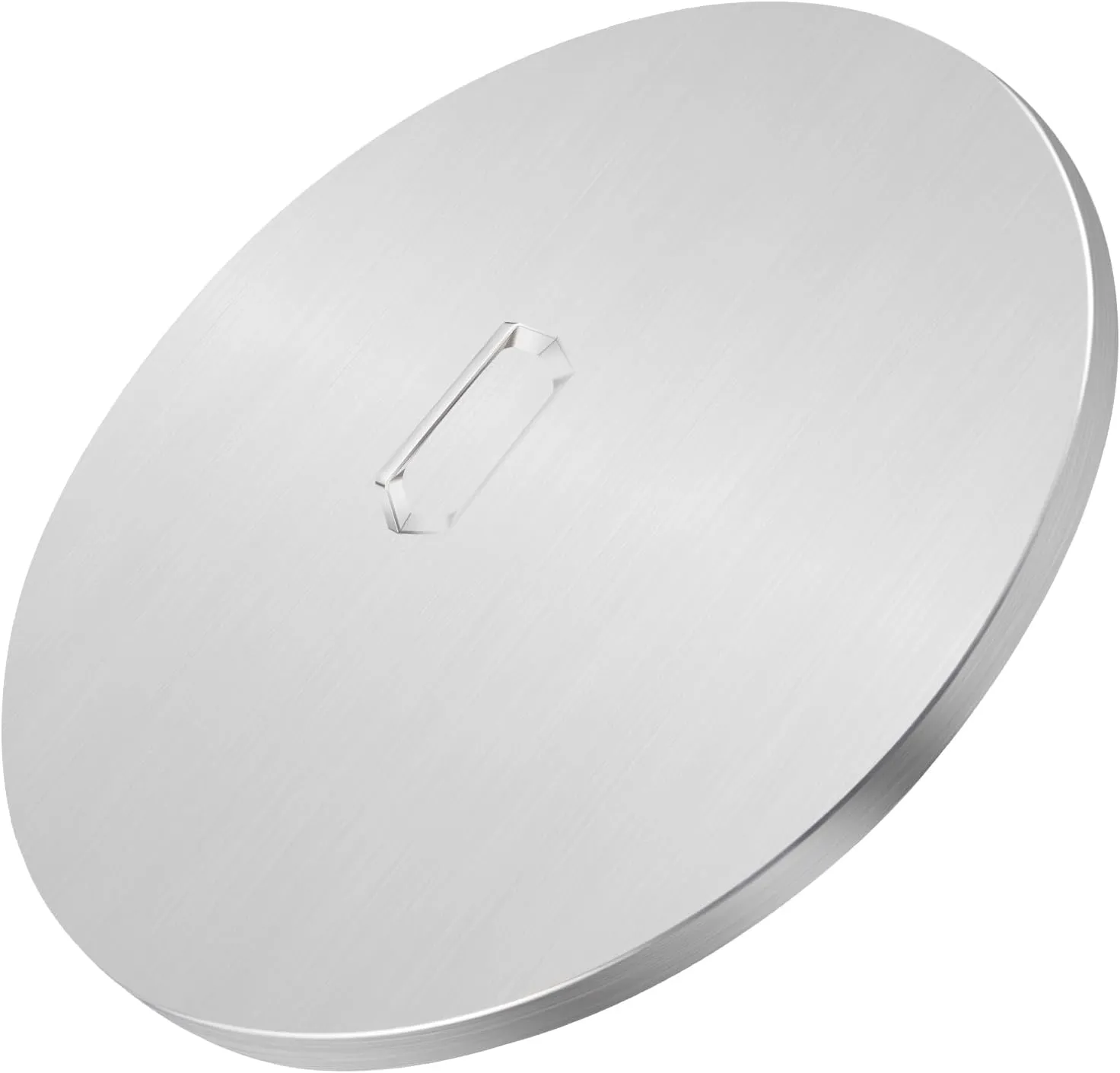 34 Inch Fire Pit Cover - Heavy-Duty 304 Stainless Steel Round Fire Pit Lid for 30/31 Inch Flat & Drop-In Burner Pans, Weatherproof Outdoor Protection