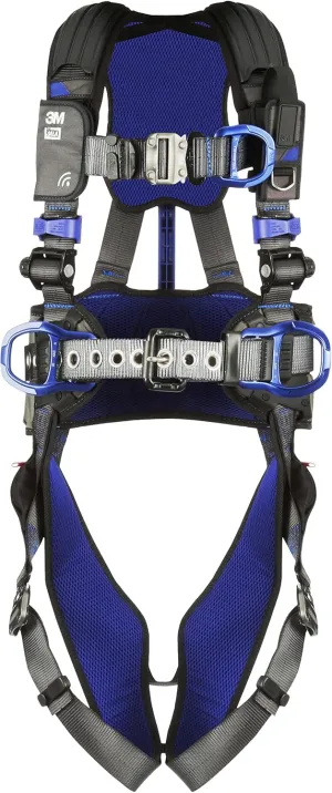 3M DBI-SALA Construction Weight Distribution Climbing/Positioning Safety Harness, Fall Protection, OSHA, ANSI, Back, Front and Hip D-Rings, Dorsal D-Ring, Auto-Lock Quick-Connect Leg Buckle, X-Large
