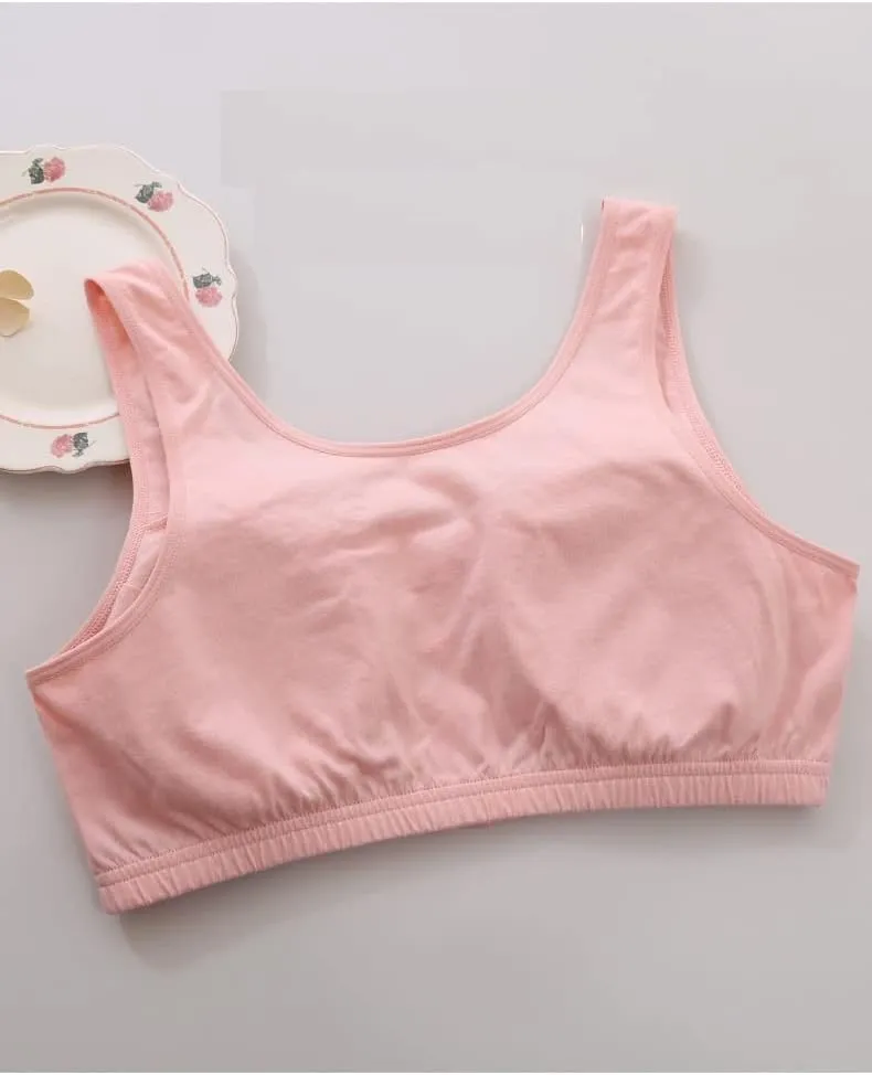 3Pack Floral Wirefree Bra, Front Button Closure, Soft Cotton Bra for Mom, Grandma, Gift, A, B, C Cup Sizes, Beige