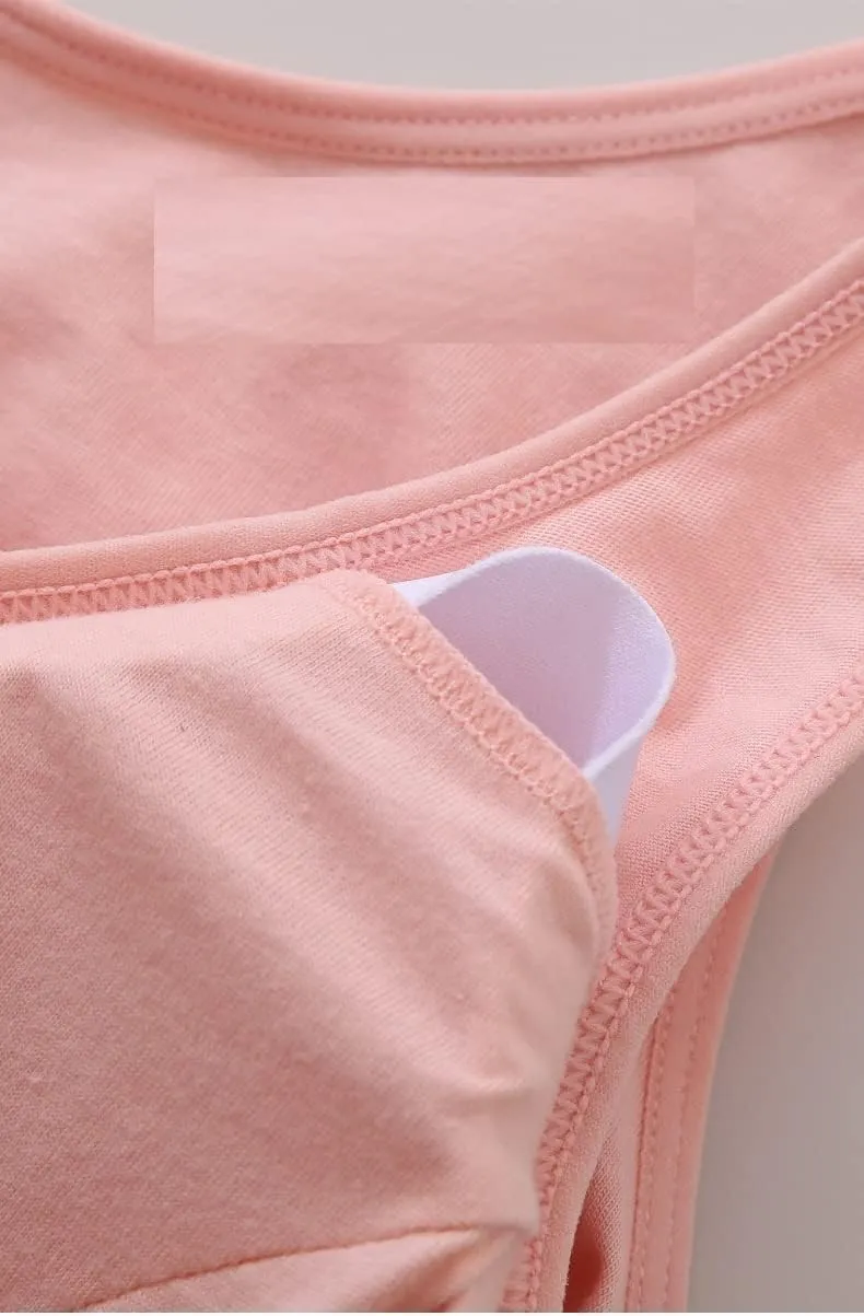 3Pack Floral Wirefree Bra, Front Button Closure, Soft Cotton Bra for Mom, Grandma, Gift, A, B, C Cup Sizes, Beige