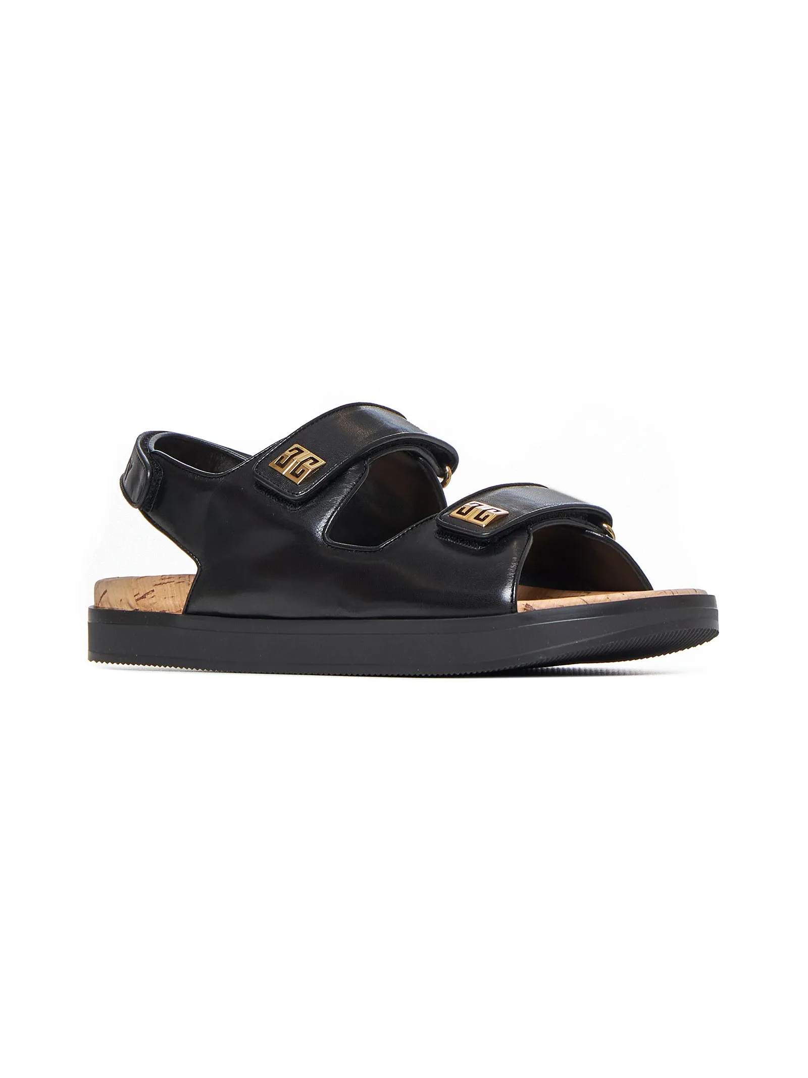 4G leather flat sandals