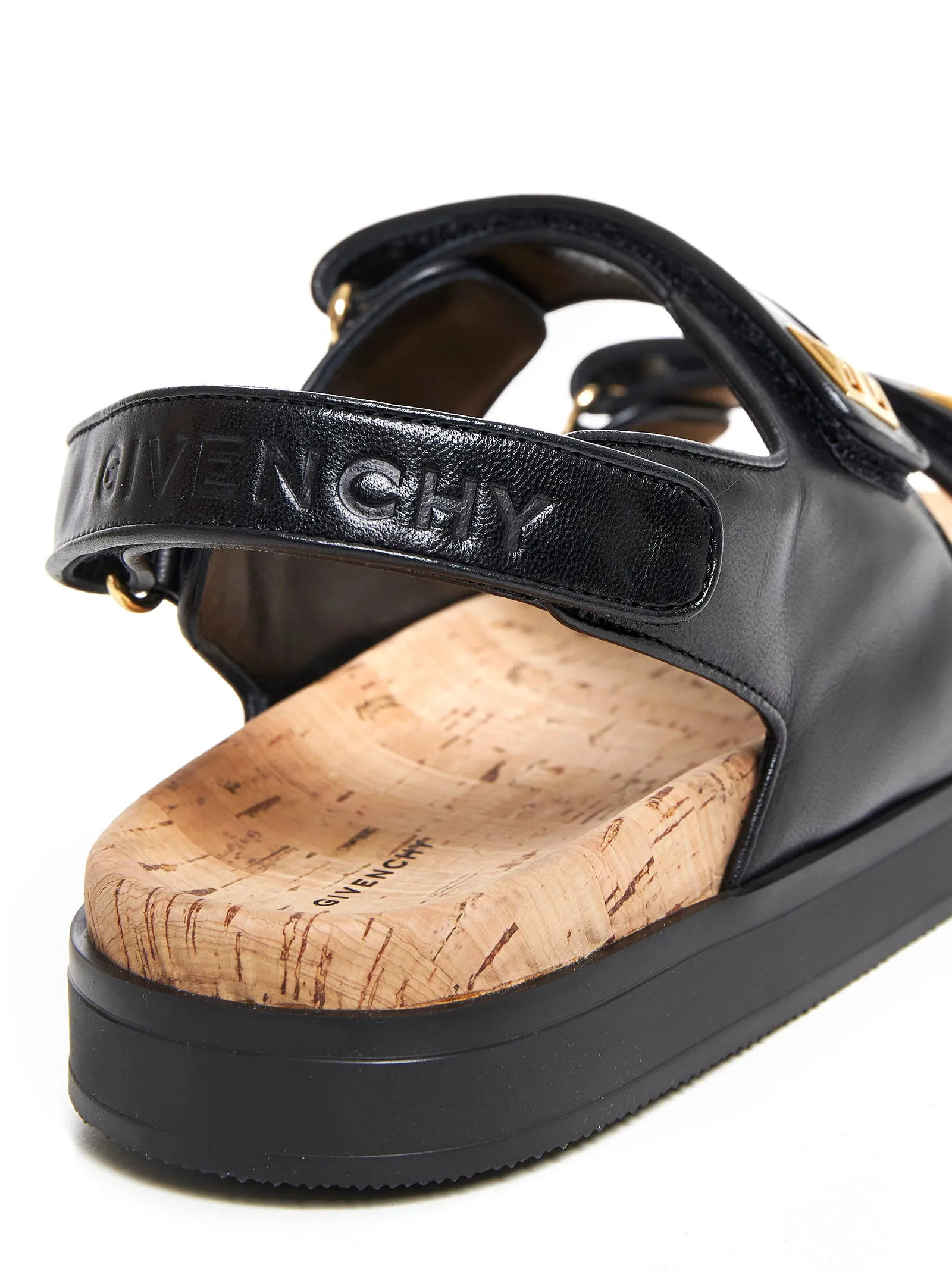 4G leather flat sandals