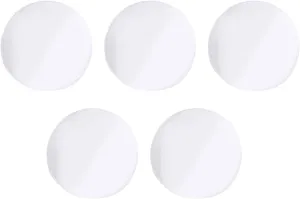 5Pcs Sapphire Watch Glass, Transparent Single Round Flat Mirror Replacement Glass 20 22mm, High Clarity and Glossy, Scratch, Heat Material, Higher