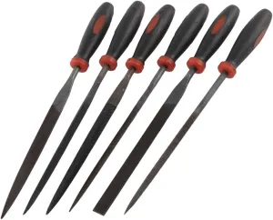 6 Pcs Plastic Handle Watchmaker Repair Tool Round Flat Rasp File