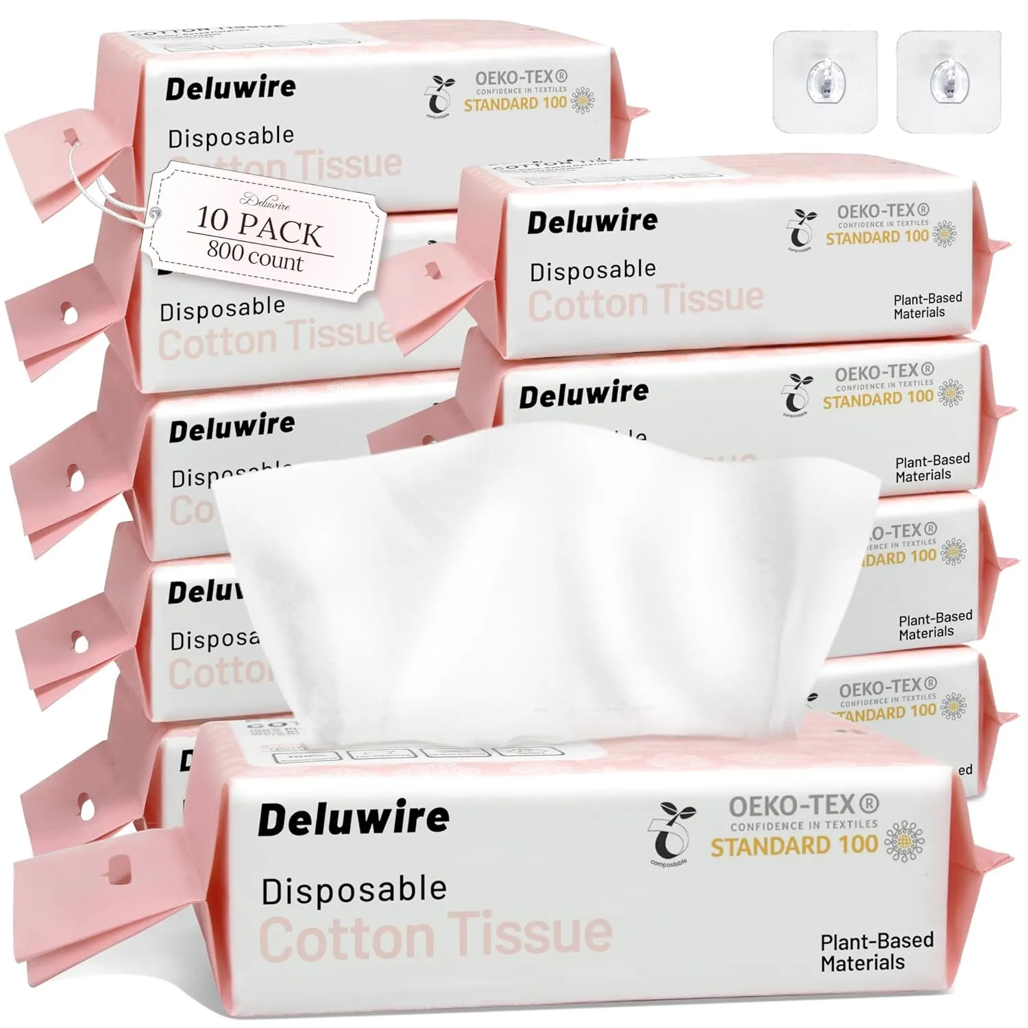 800 Count Disposable Face Towels, Soft & Skin Friendly Face Towelettes Disposable, Facial Tissue Dry Wipes for Women Cleansing