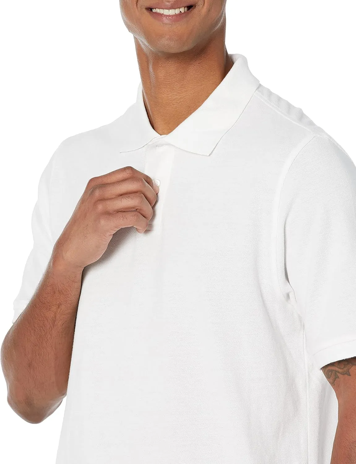 Amazon Essentials Men's Regular-Fit Cotton Pique Polo Shirt (Available in Big & Tall)