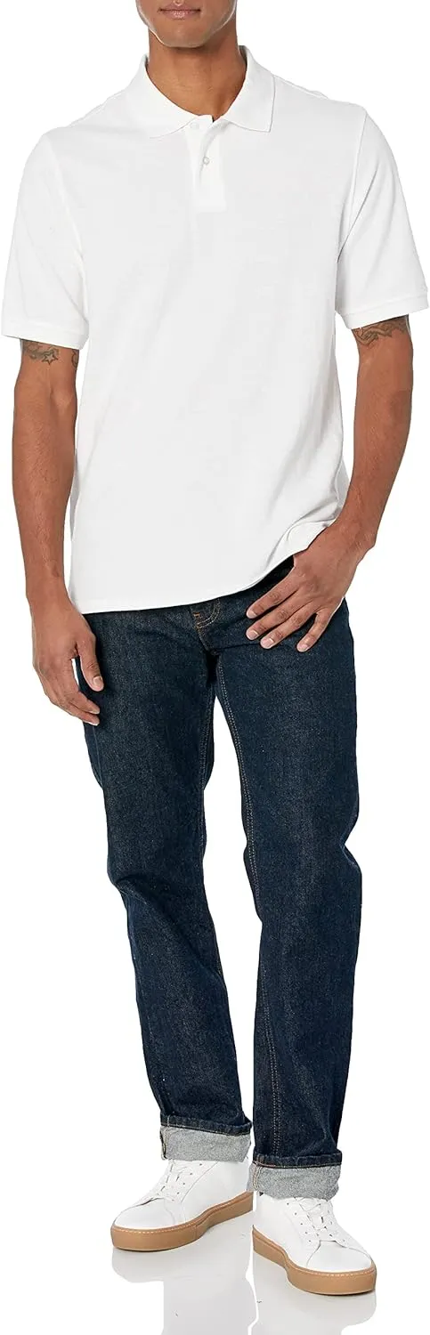 Amazon Essentials Men's Regular-Fit Cotton Pique Polo Shirt (Available in Big & Tall)