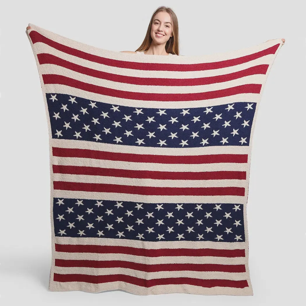 American Flag Soft Throw Blanket