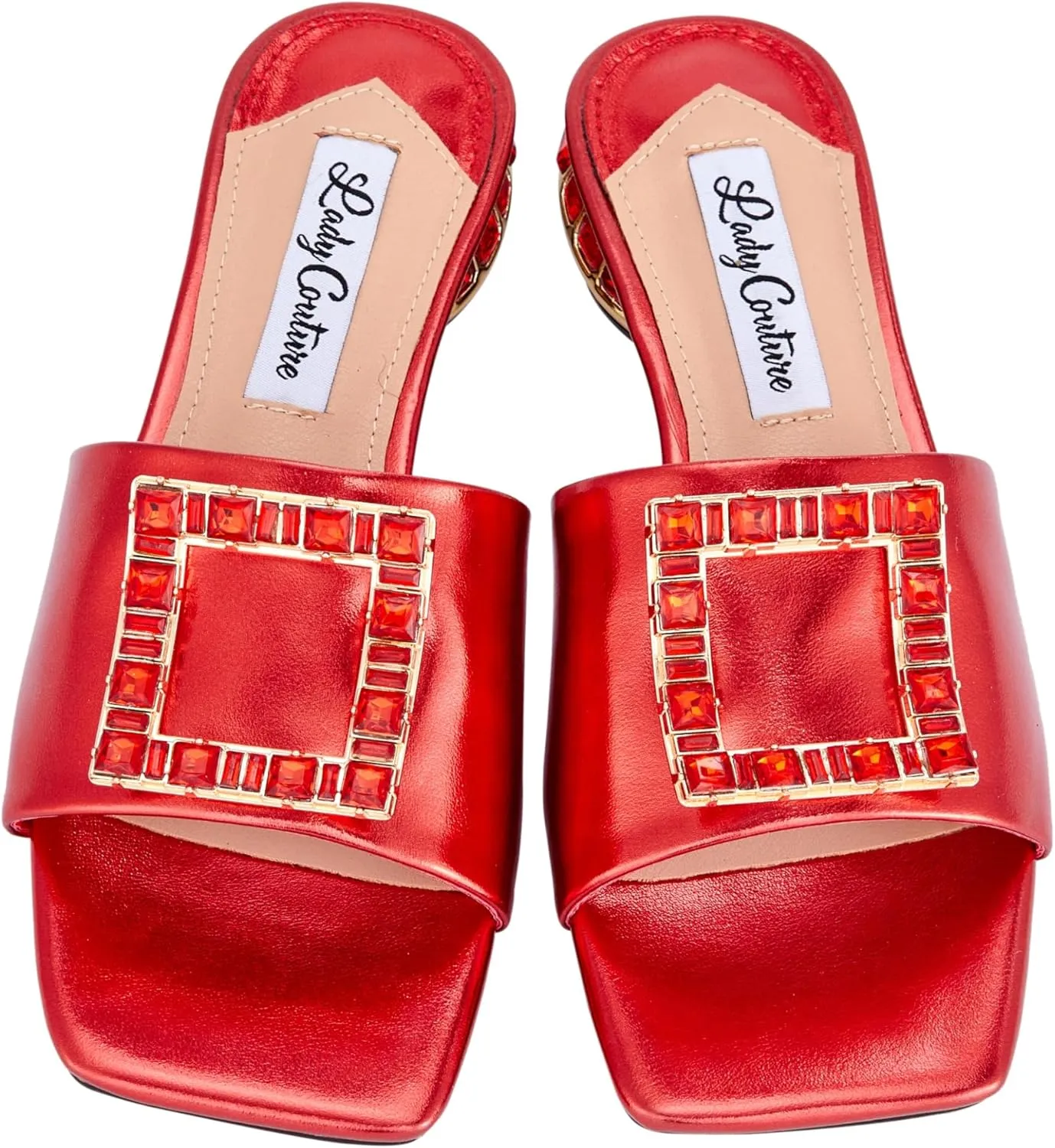 Amore Metallic Jewel Slide
