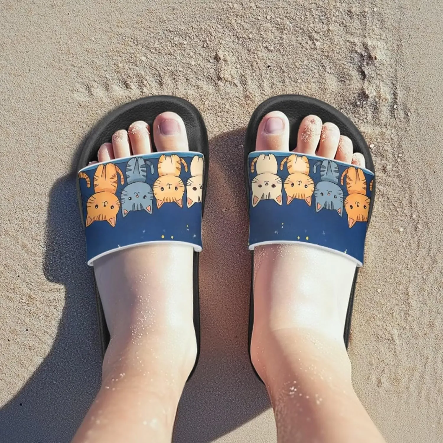Animal Pattern Kids Sandals for Boys Girls House Slides Children's Cozy Pillow Slippers Non-Slip for Beach Days