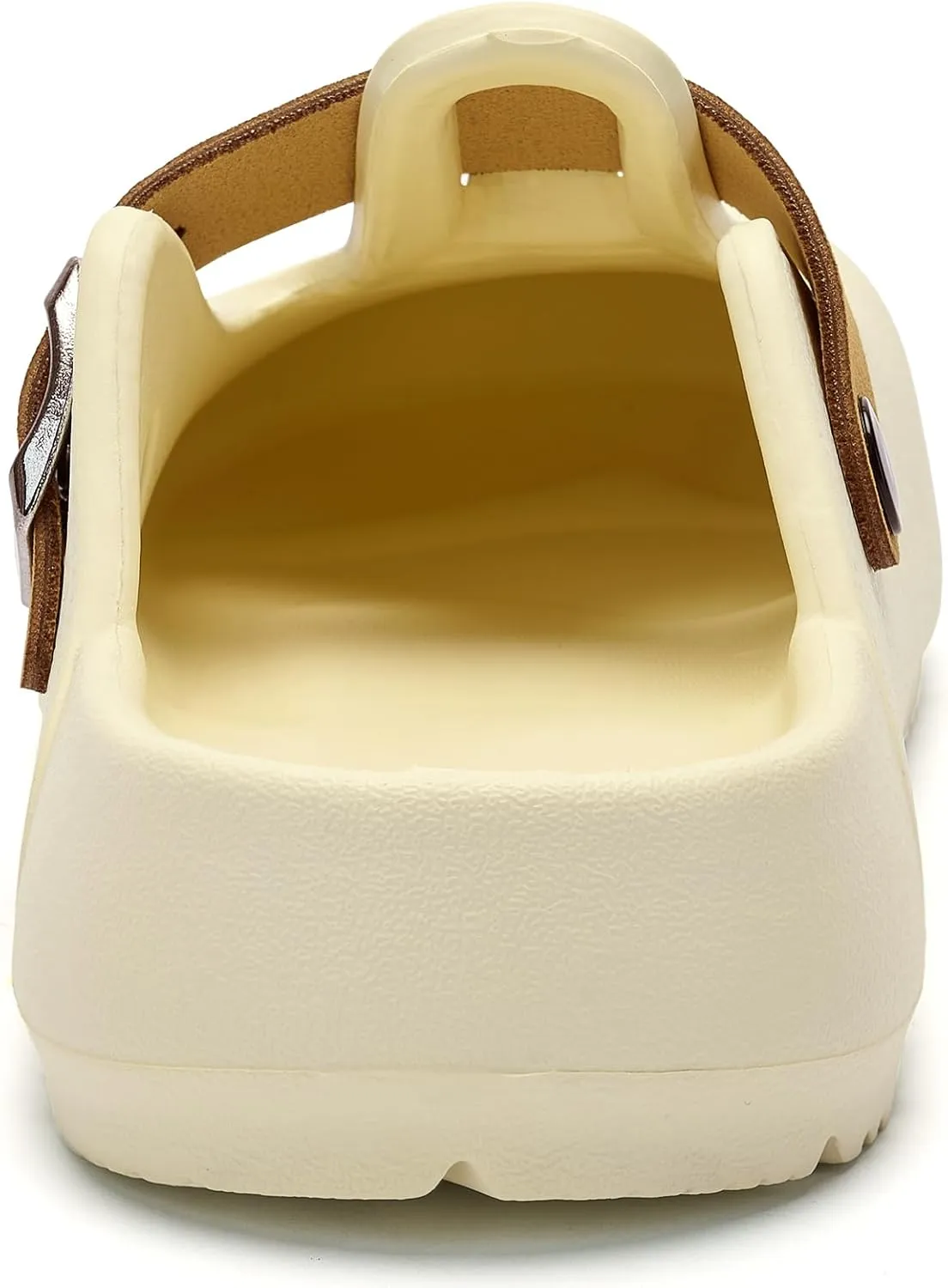 Axcone Womens Clogs Soft Footbed Mules Non-Slip Garden Work Shoes Double Buckle Adjustable EVA Flat Sandals
