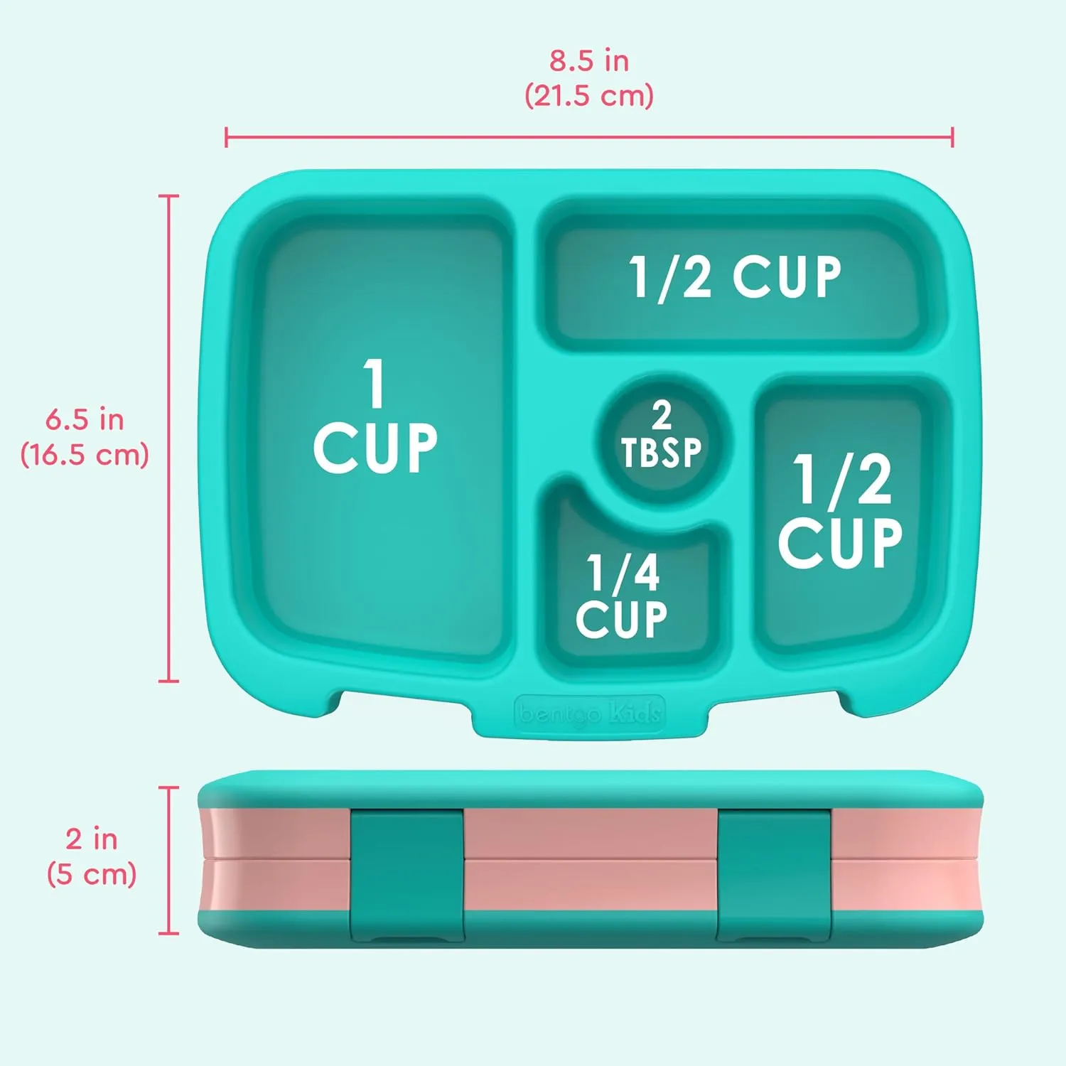 Bentgo Kids Prints Leak-Proof, 5-Compartment Bento-Style Kids Lunch Box - Ideal Portion Sizes for Ages 3-7, Durable, Drop-Proof, Dishwasher Safe, & Made with BPA-Free Materials (Llamas)