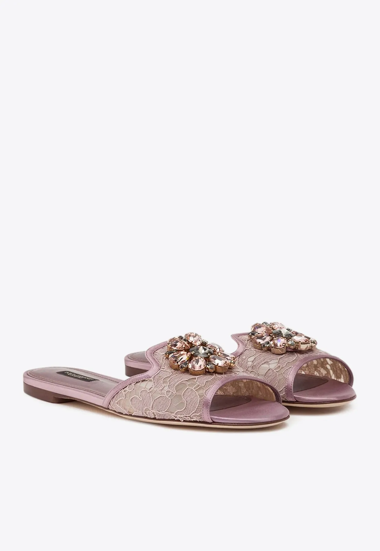 Bianca Taormina Lace Flat Sandals
