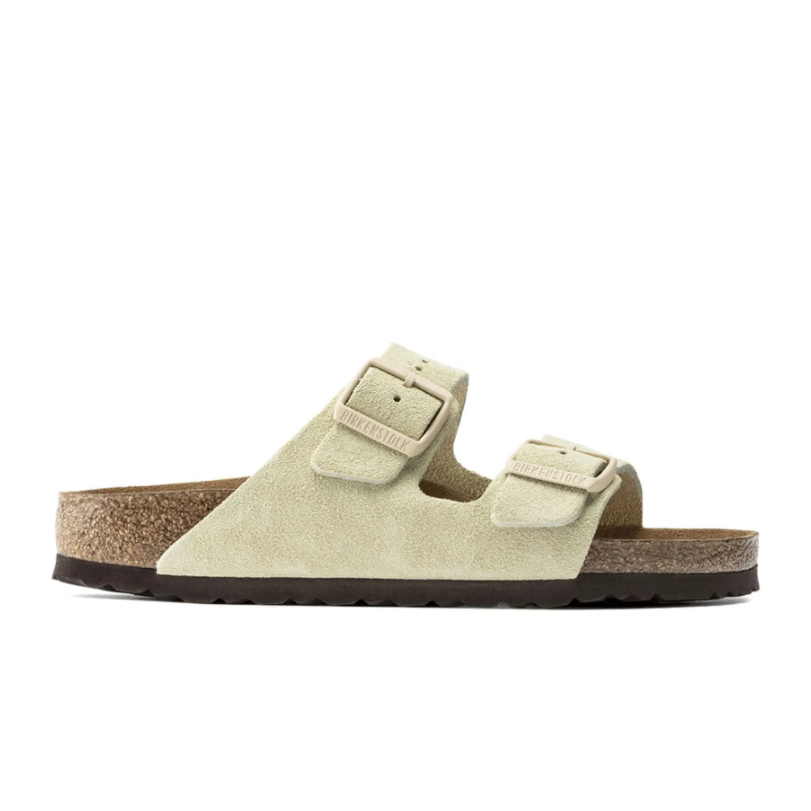 Birkenstock Arizona Soft Footbed Narrow Slide Sandal (Women) - Almond Suede