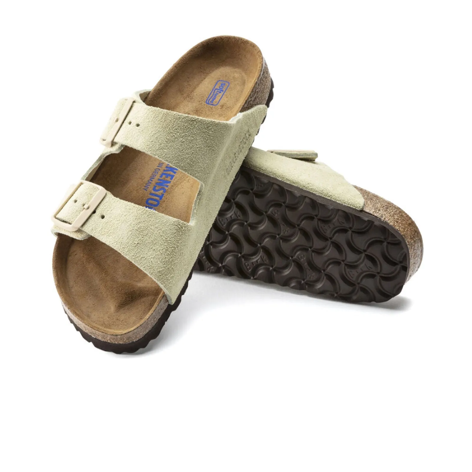 Birkenstock Arizona Soft Footbed Narrow Slide Sandal (Women) - Almond Suede