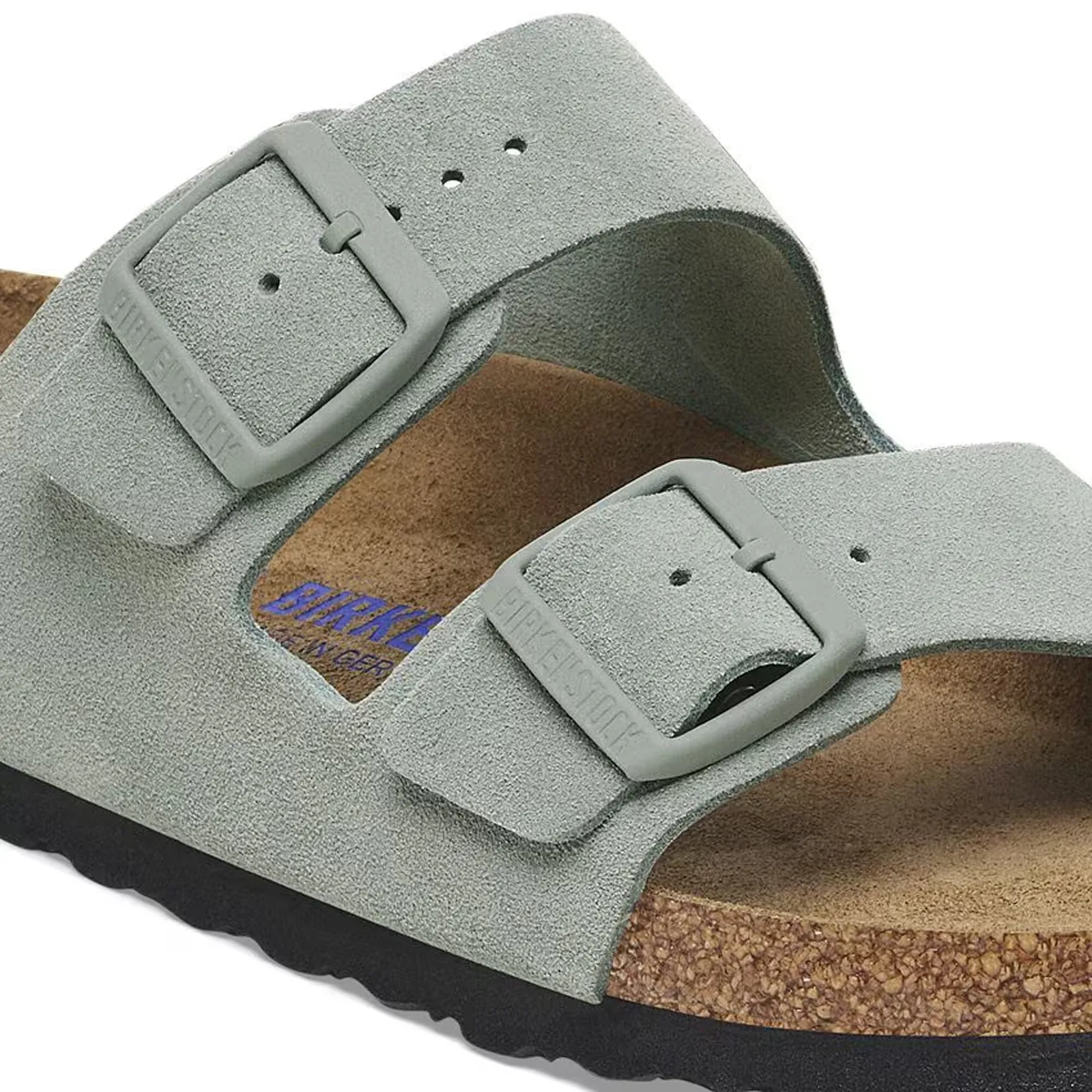 Birkenstock Arizona Soft Footbed Narrow Slide Sandal (Women) - Pure Sage Suede