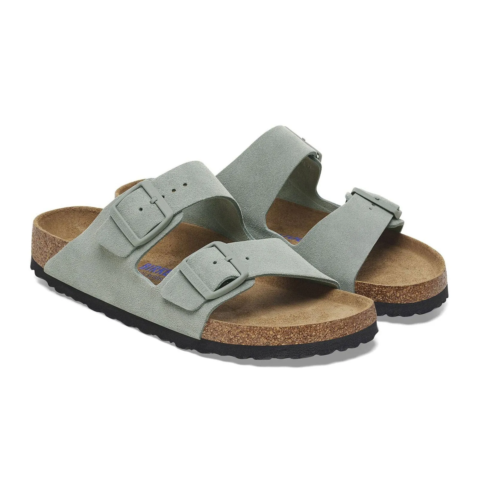 Birkenstock Arizona Soft Footbed Narrow Slide Sandal (Women) - Pure Sage Suede
