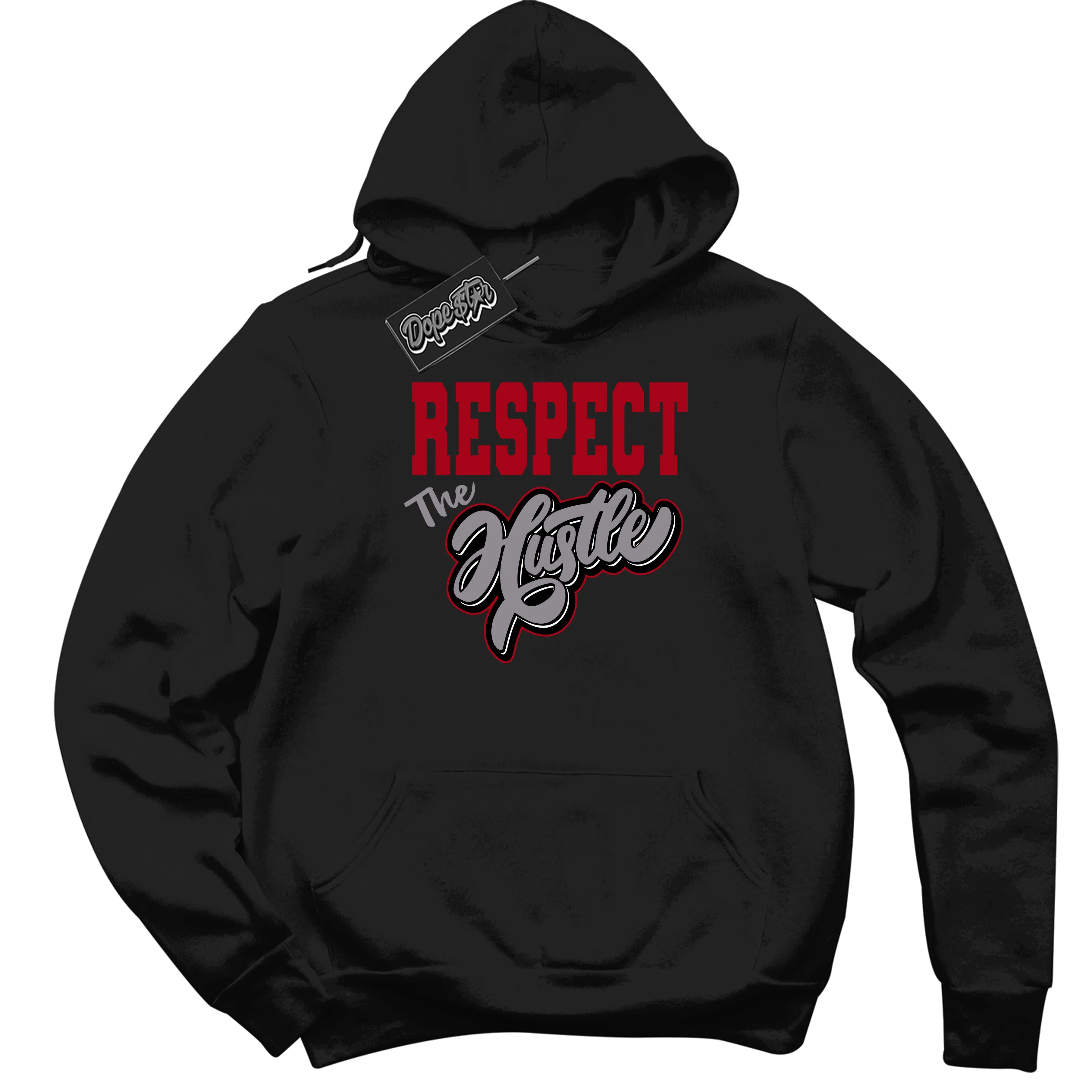 Black Metallic Reimagined 5s Sneaker Hoodie Respect The Hustle Graphic