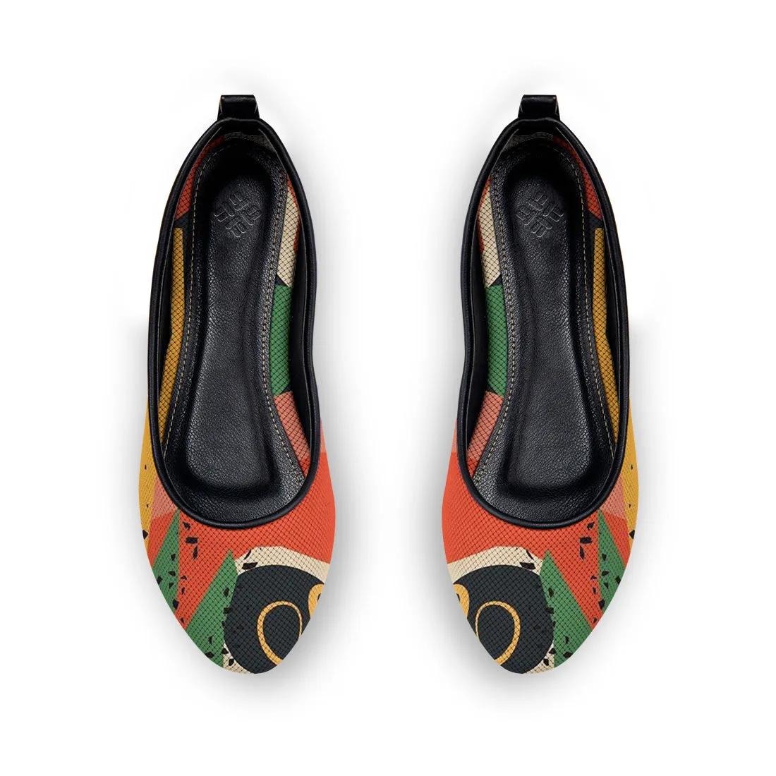Black Round Toe Shoe Abstract