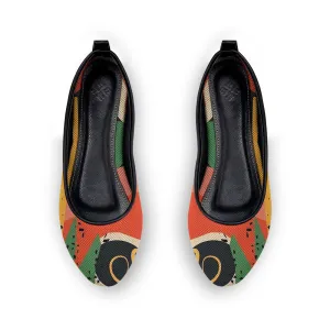 Black Round Toe Shoe Abstract
