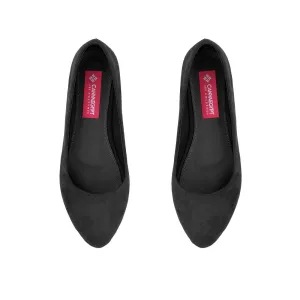 Black Solid Round Toe