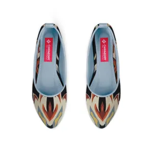 Blue Round Toe Shoe Flame