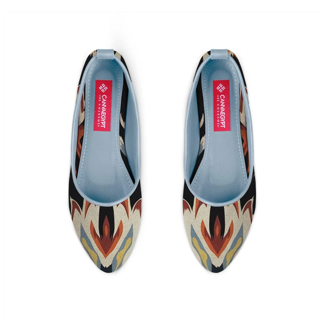 Blue Round Toe Shoe Flame