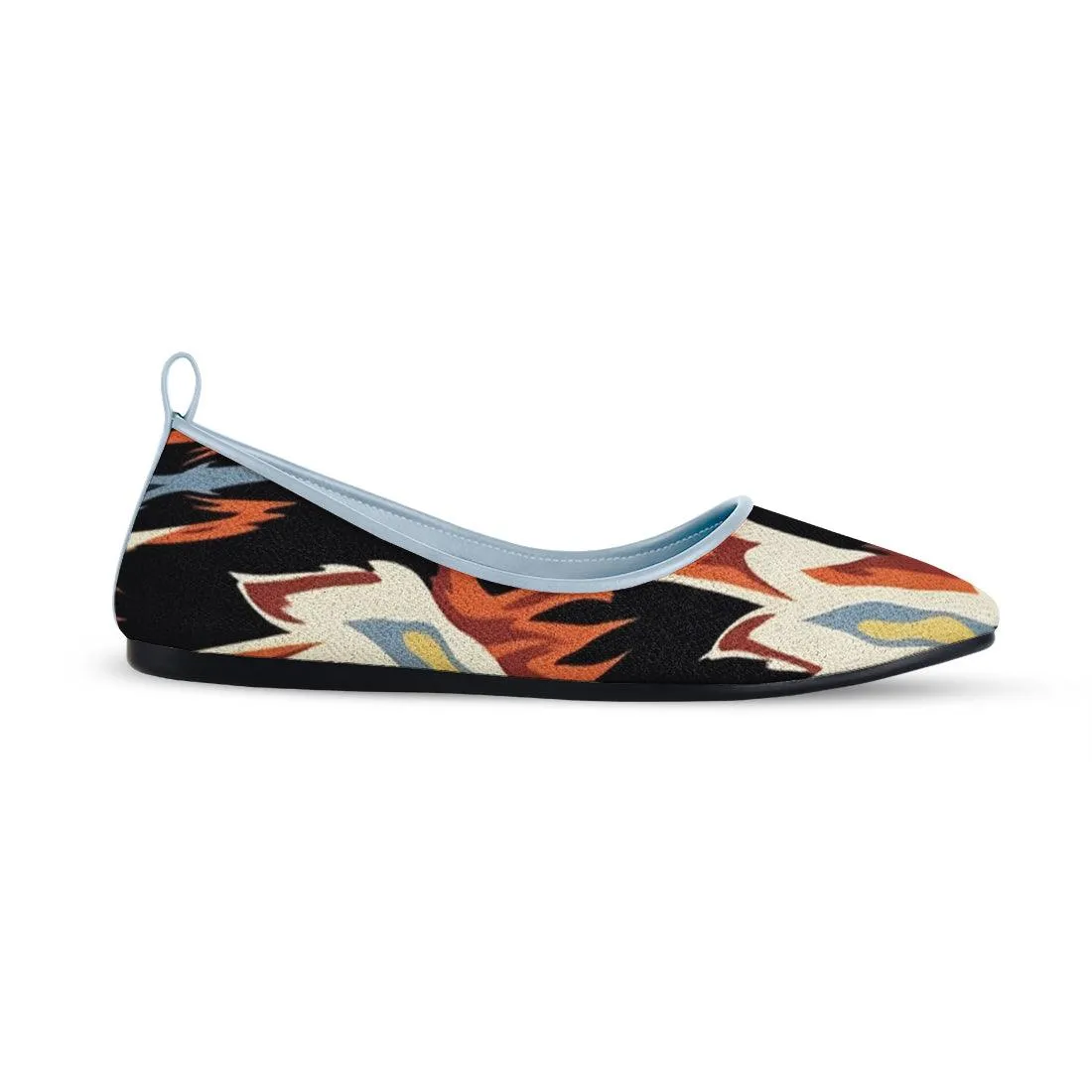 Blue Round Toe Shoe Flame
