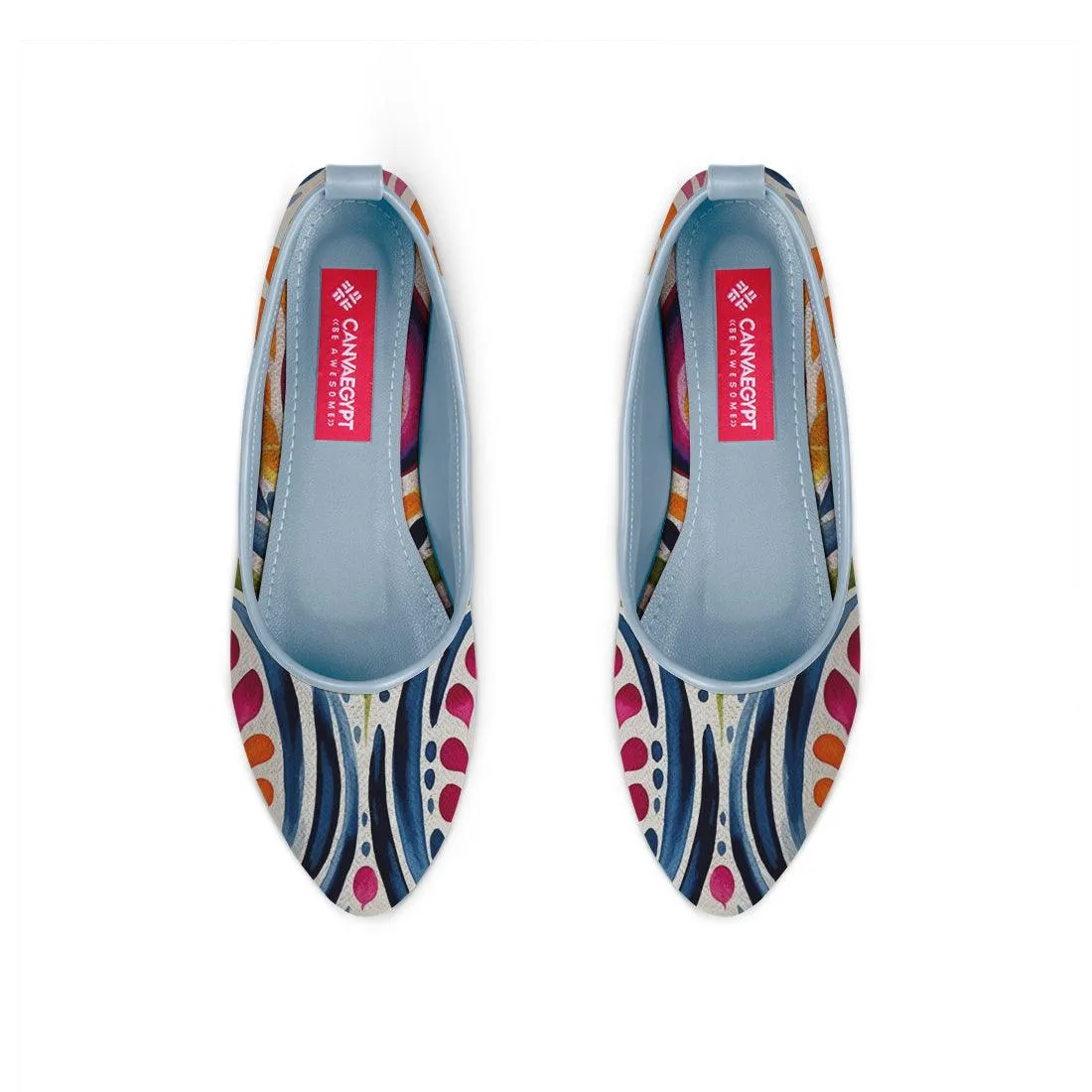 Blue Round Toe Shoe Stipples
