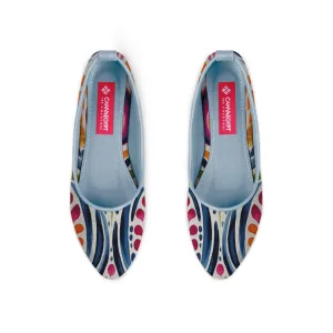 Blue Round Toe Shoe Stipples