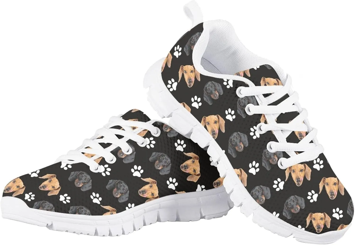 Boys and Girls Cute Cat Dog Print Running Tennis Shoes School Daily Casual Sneakers