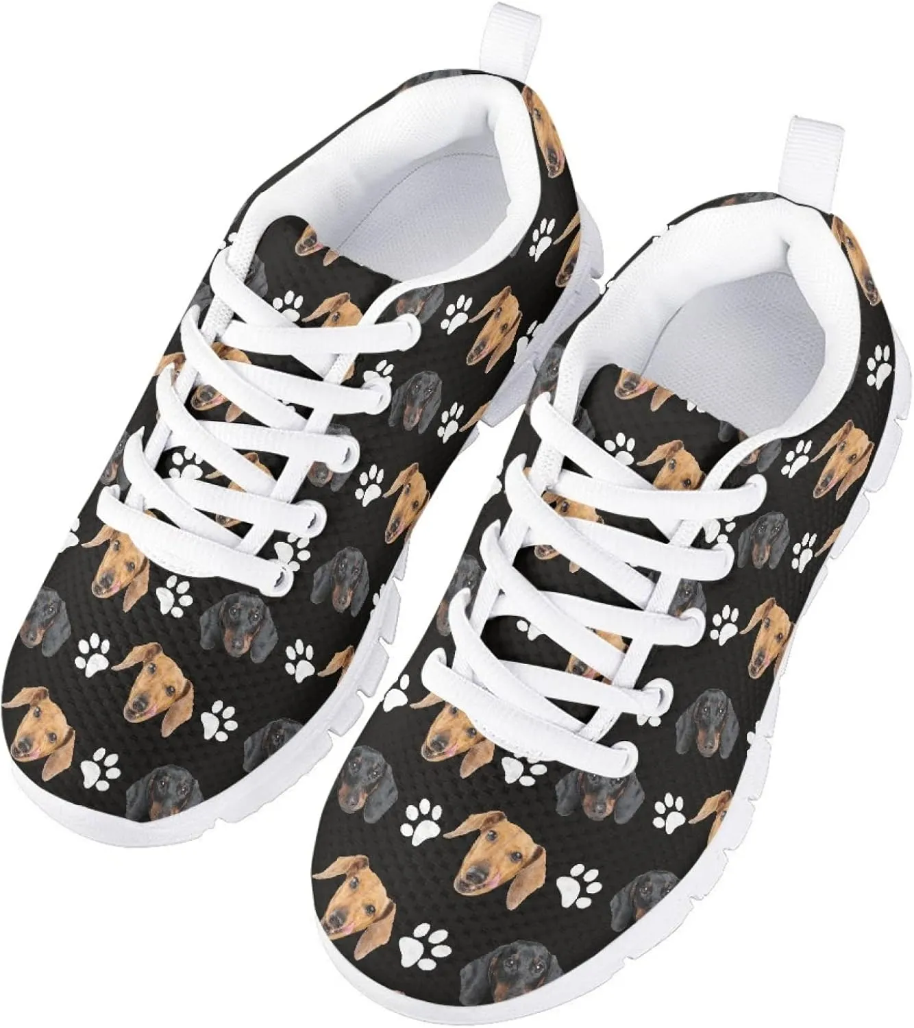 Boys and Girls Cute Cat Dog Print Running Tennis Shoes School Daily Casual Sneakers