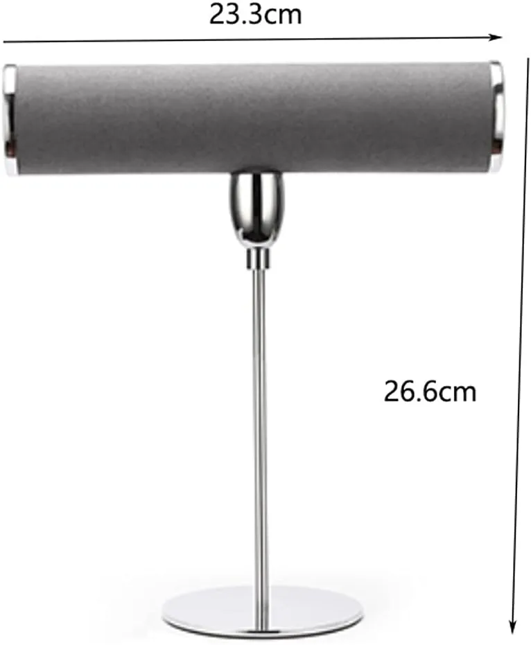 Bracelet and Necklace Display Stand Metal Wind Display Props Display Bracelet Watch Jewelry Storage Rack (Color : Gray, Size : Scode) (Gray Lcode)