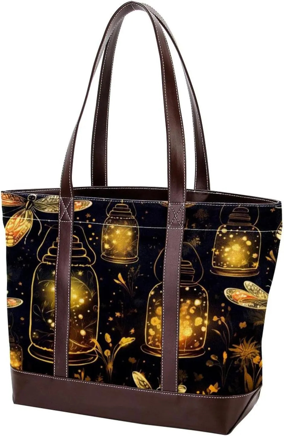 Bright Fireflies-573 Shoulder Purses for Women Large Soft Washed Leather Purses and Durable Handbags