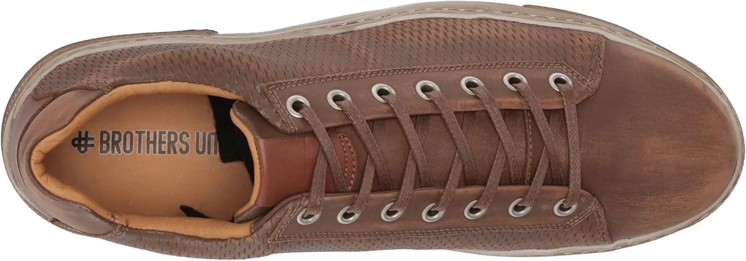Brothers United Men's Leather Made in Brazil Luxury Laceup Fashion Sneaker